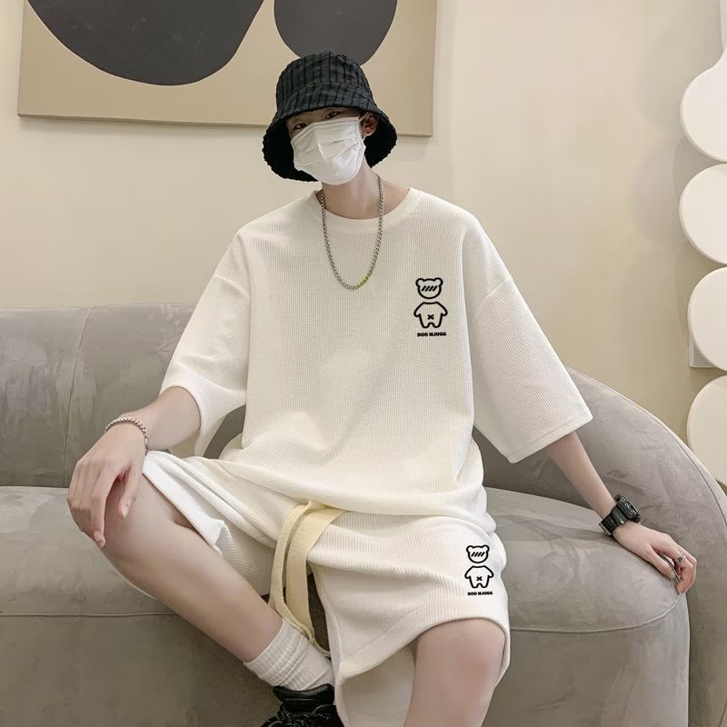 Set bộ thể thao nam Sọc thời trang đồ bộ thể thao nữ unisex from rộng đồ bộ nam mùa hè phong cách Hàn Quốc Set đồ nam