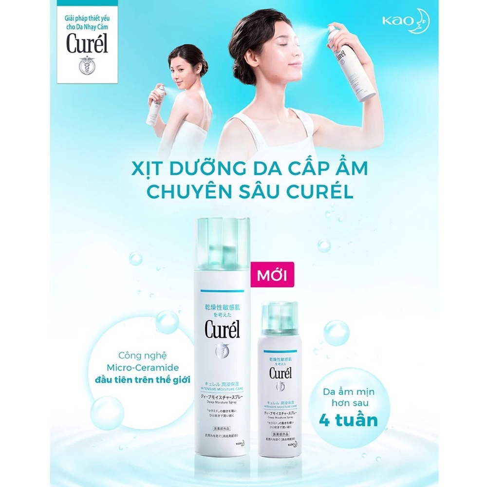 Xịt Khoáng Dưỡng Da Cấp Ẩm Chuyên Sâu Curél Intensive Moisture Care Deep Moisture Spray 150g