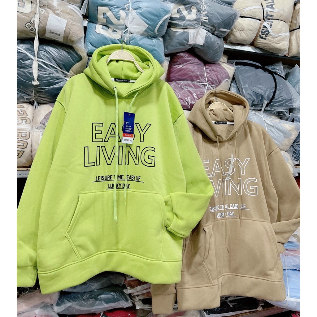 Áo Khoác Hoodie Nam Nữ Vải Nỉ Dày From To Rộng In Logo Chữ Cực Đẹp
