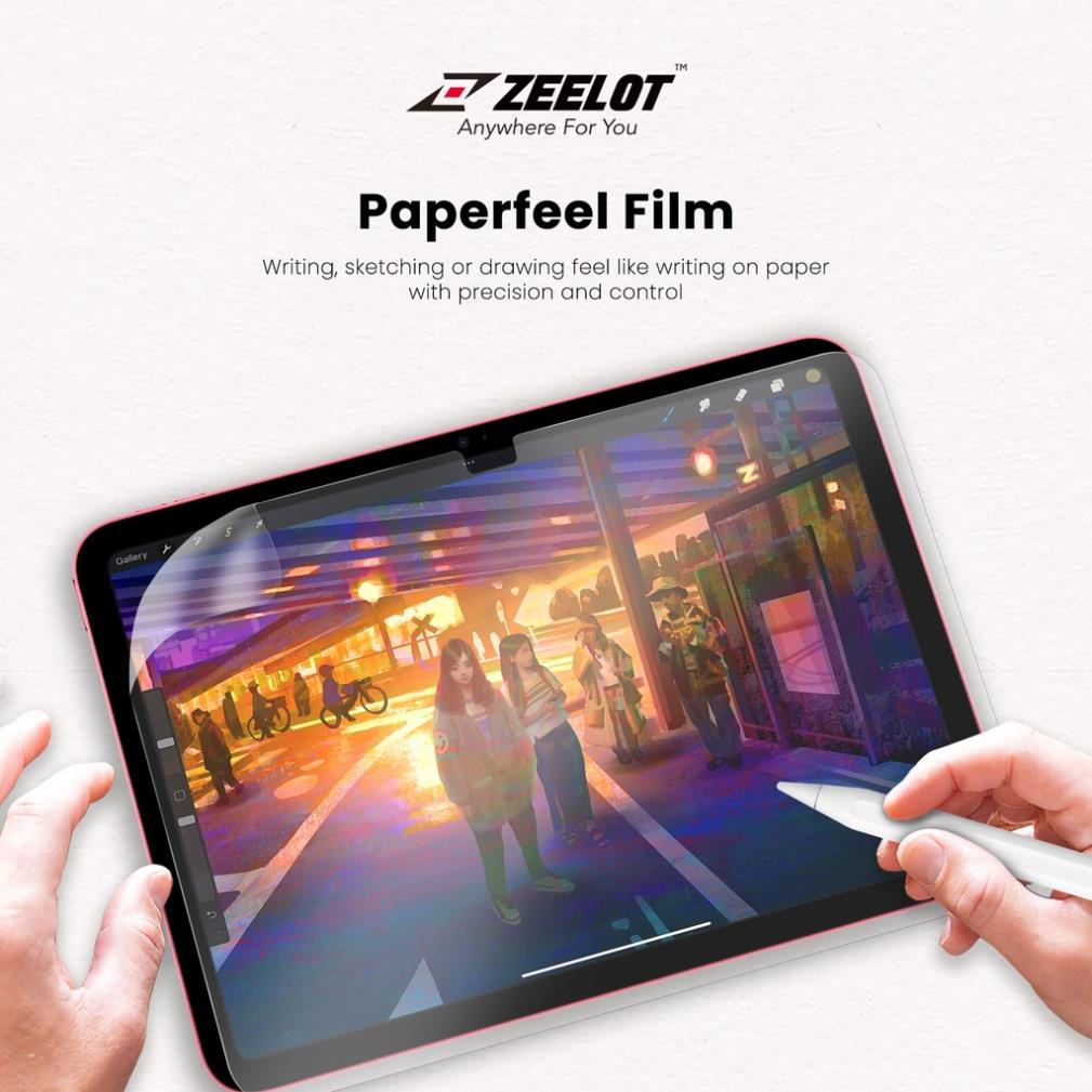 Miếng dán màn hình ZEELOT PAPERLIKE cho IPAD GEN 10TH/ MINI 6/ IPAD 9.7"/ IPAD 7.9"/ IPAD 10.9"/ IPAD 10.2"/ IPAD 12.9"