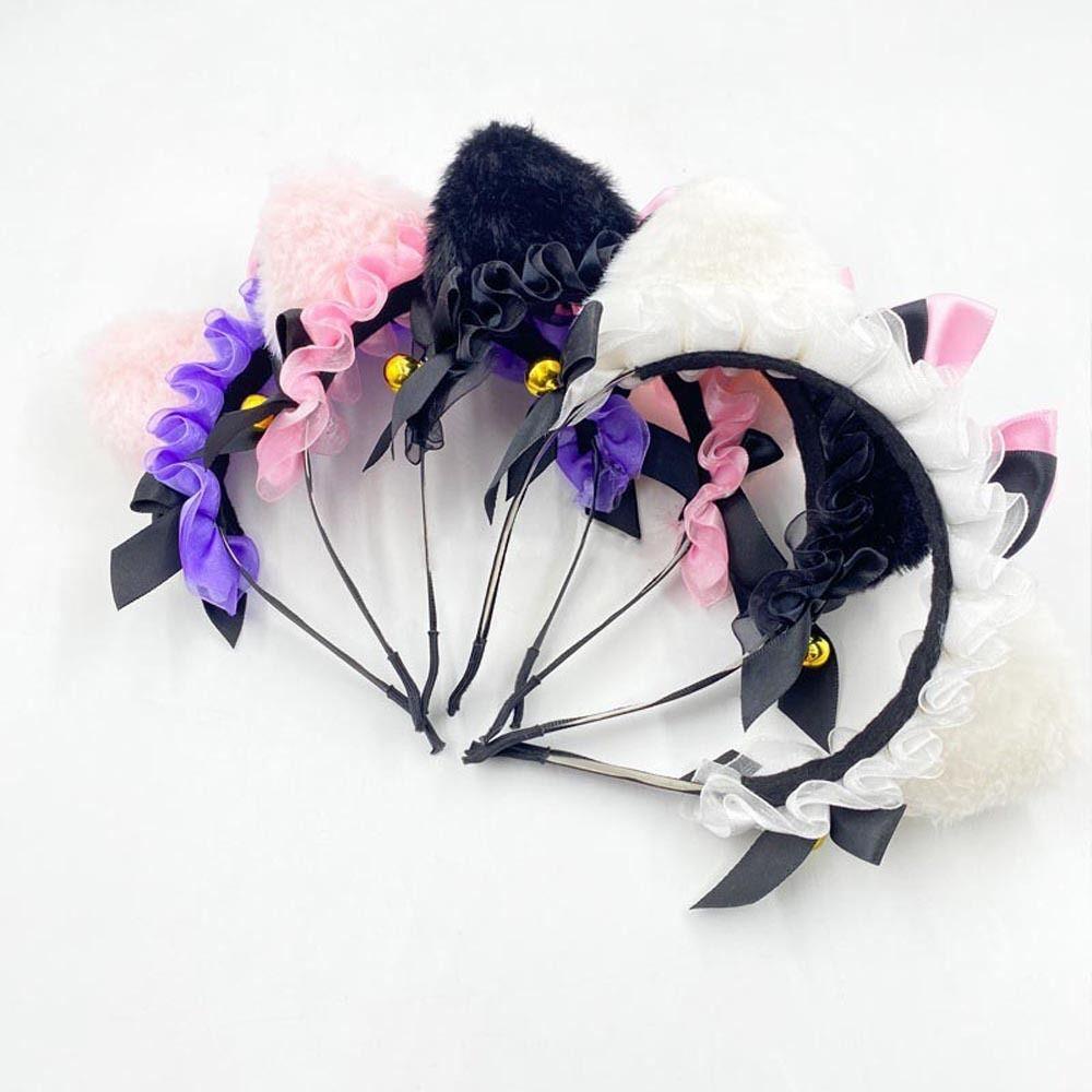 ANEMONE Băng Đô Cài Tóc Đính Chuông Dễ Thương Cho Nữ