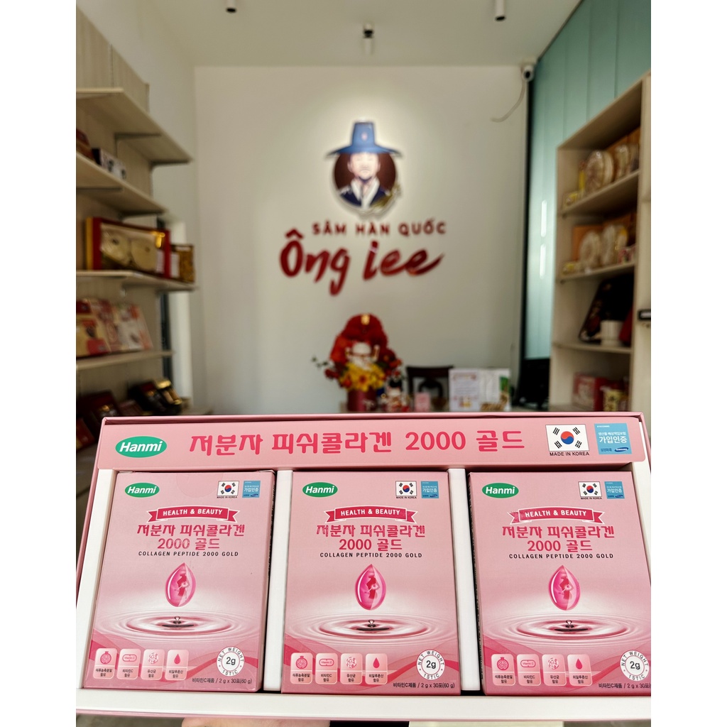 Collagen Peptide 2000 Gold Hanmi 30 gói x 3 hộp