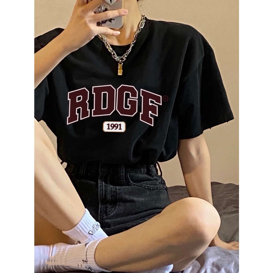 Áo Thun Tay Ngắn In Chữ RDGF Thời Trang Hàn Quốc