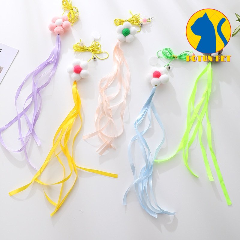 Đồ chơi cho mèo tự chơi dây treo dán trần nhà, đồ chơi mèo đuổi bắt