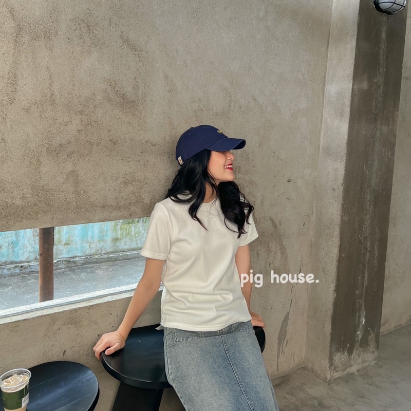 Áo thun nữ len gân cộc tay form vừa chất đẹp lên dáng xinh