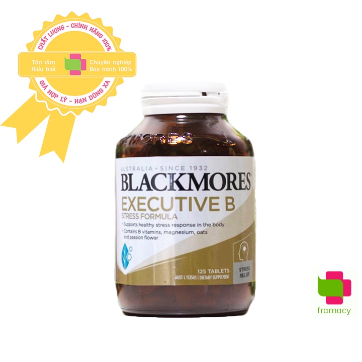 Blackmores Executive B Stress Formula Hỗ trợ giảm căng thẳng (125v)