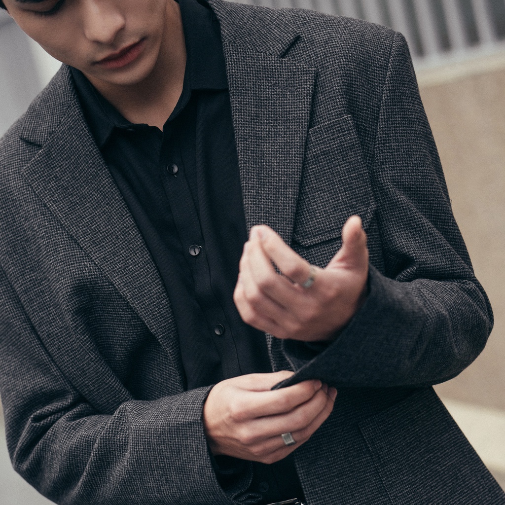 Áo khoác Blazer nam dày dặn sang trọng Highway (Menswear) Armel Houndstooth