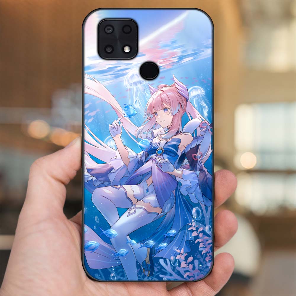 Ốp lưng Xiaomi Poco C40 viền đen in hình Sangonomiya Kokomi Genshin Impact