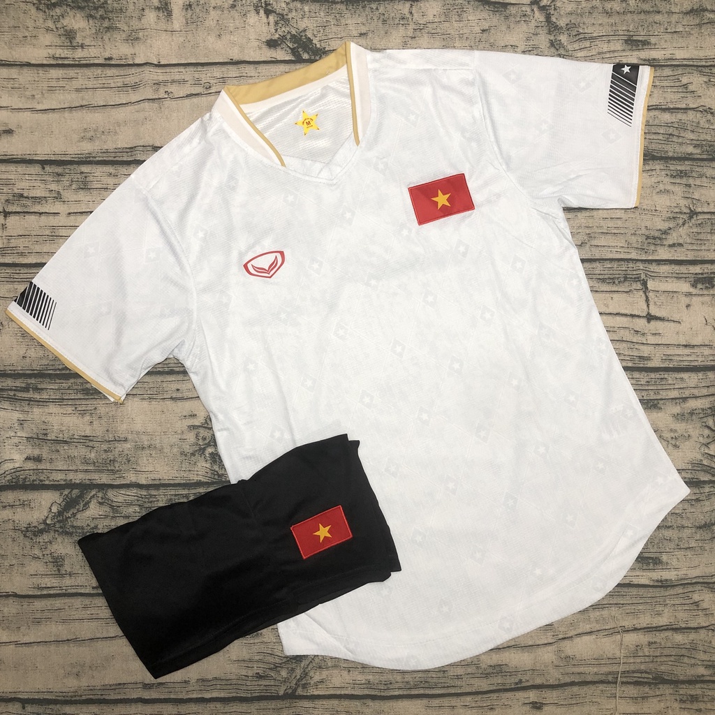 Áo bóng đá Đội Tuyển Việt Nam - Mẫu Trắng-Polyester Thái Cao Cấp