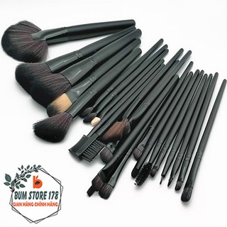 Bộ cọ trang điểm đầy đủ 24 cây kèm bao da, Cọ Make up cá nhân lông cọ mềm mịn gồm 24 món dùng hàng ngày