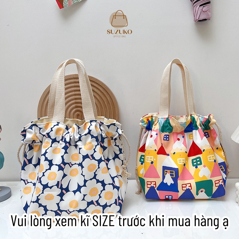 Toàn Bộ Túi Vải Canvas Vuông In Họa Tiết Thời Trang Đa Năng