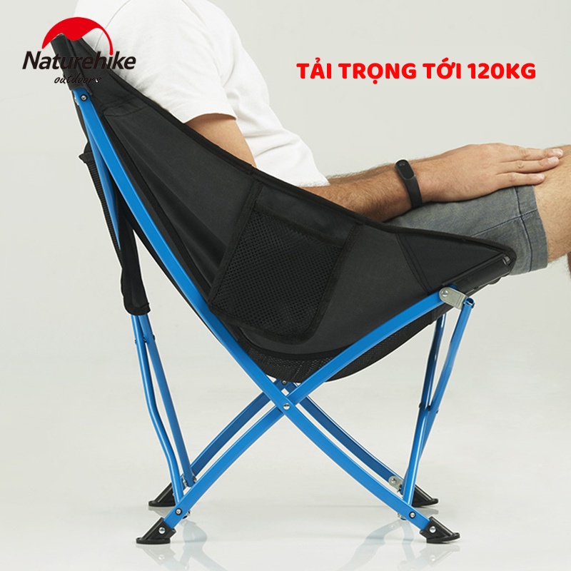 GHẾ DÃ NGOẠI, CẮM TRẠI KHUNG THÉP GẤP GỌN NATUREHIKE NH18X004-Y