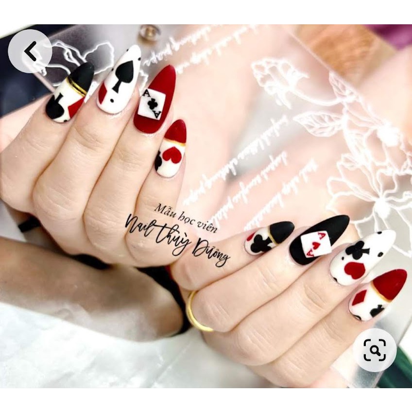 Nailbox Bộ Bài TẾT Hot trend 2023, Móng úp thiết kế đo theo form và size tay khách