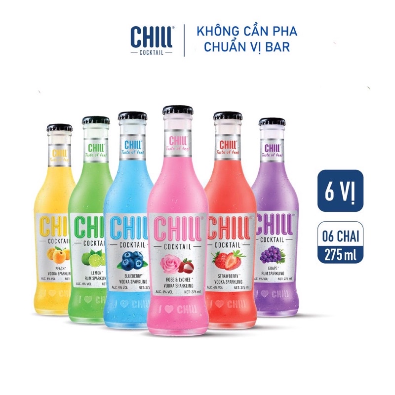 Combo 6 Nước Trái cây lên men Chill Cocktail
