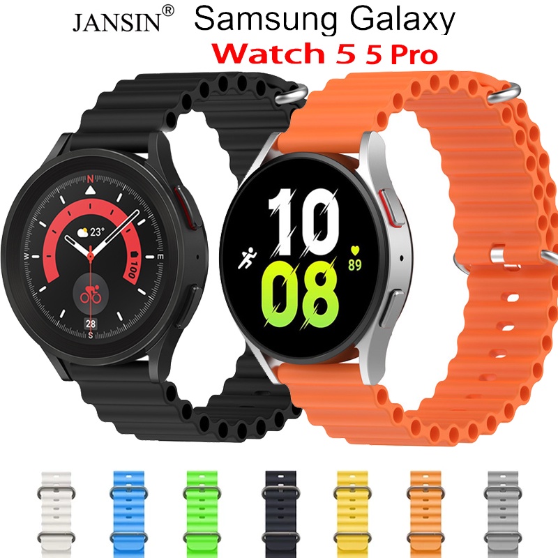 Jansin Dây Đeo Bằng silicone Cho Đồng Hồ Thông Minh Samsung Galaxy Watch 4 5 5 pro 40mm 44mm 45mm
