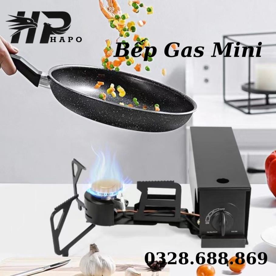 Bếp gas du lịch mini gấp gọn dã ngoại du lịch cắm trại chất liệu hợp kim cao cấp chống rỉ, Bếp ga mini gấp siêu nhỏ nhẹ