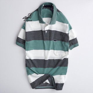 Áo Thun Nam, Áo Thun Trung Niên Form Áo Polo Sọc Màu Ngang Lạ Mắt Thanh Lịch Q Classic ( APLS23 )