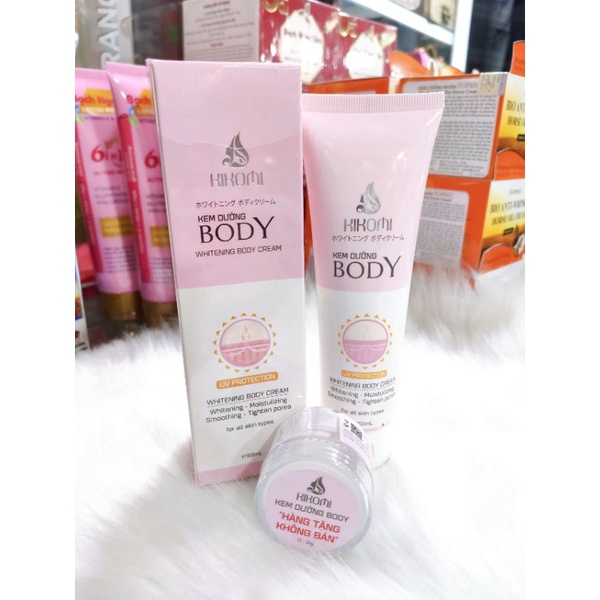 Kem Dưỡng Trắng Toàn Thân KIKOMI 150ml kèm k.ích trắng