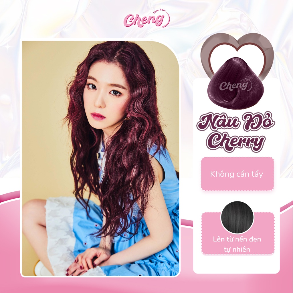 Thuốc Nhuộm Tóc Màu NÂU ĐỎ CHERRY Không Tẩy | Chenglovehair, Chenglovehairs