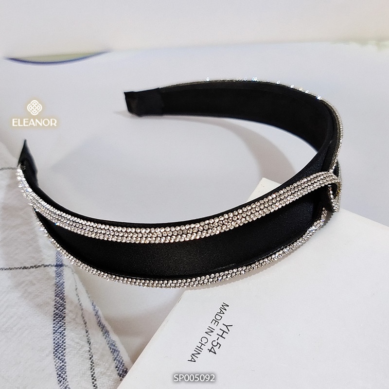 Băng đô cài tóc nữ Eleanor Accessories viền đính đá basic phụ kiện tóc 5092