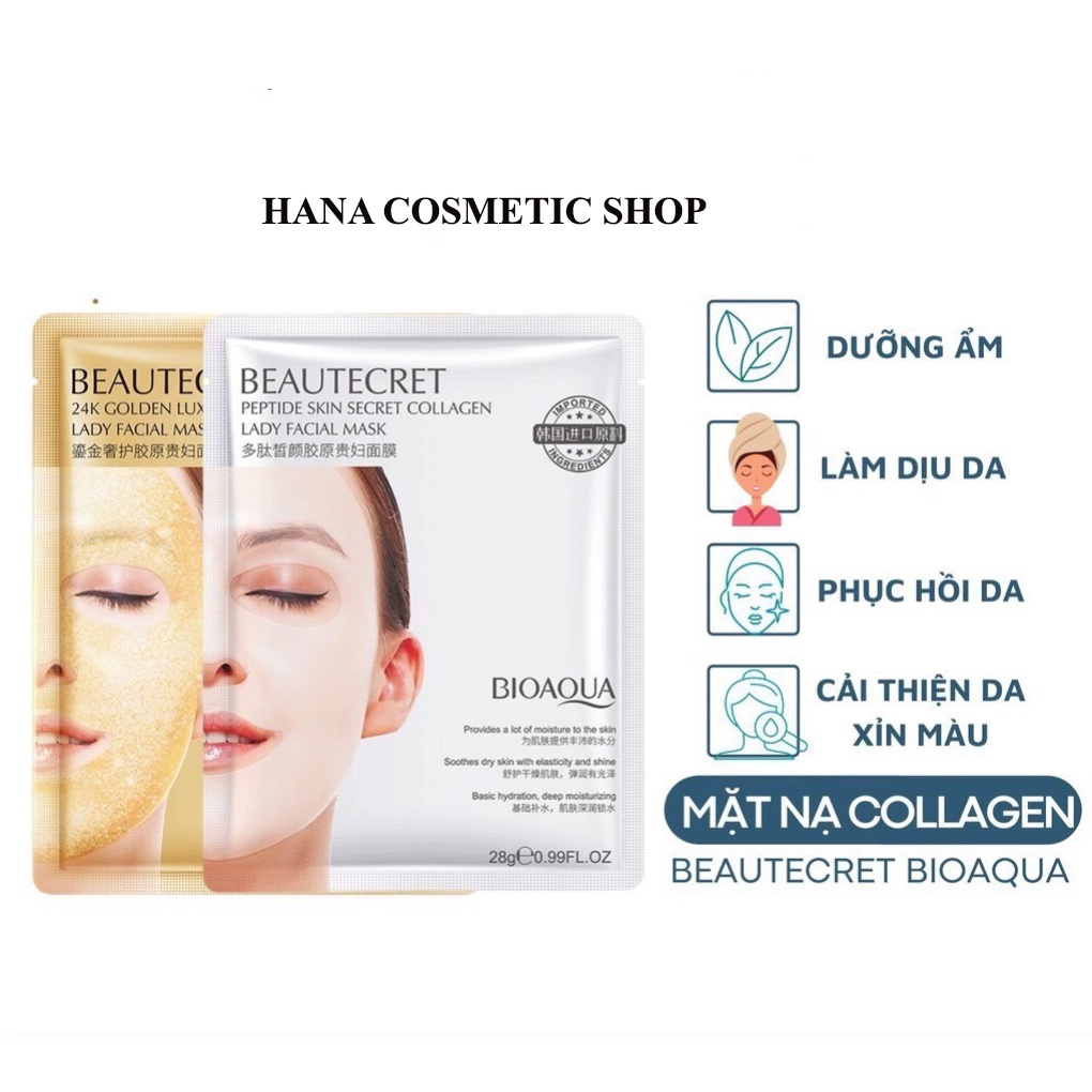 Mặt Nạ Thạch Collagen Trong Suốt ⚡️FREE SHIP⚡️ Cao Cấp Dưỡng Trắng Da BIOAQUA Dưỡng Ẩm Ngăn Lão Hóa Da