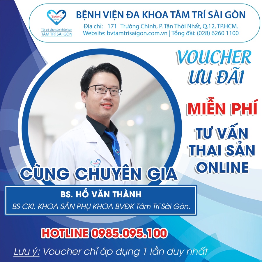 [E - VOUCHER] TƯ VẤN THAI SẢN ONLINE MIỄN PHÍ CÙNG BỆNH VIỆN TÂM TRÍ SÀI GÒN