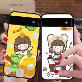 Ốp lưng google pixel 6 / pixel 6a cô bé cùng thú cưng hoạt hình dễ thương