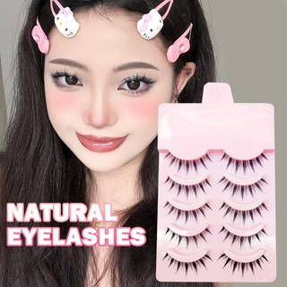 Set 5 cặp lông mi giả 3d cong tự nhiên trang điểm mắt to