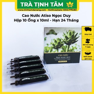 Cao atiso nước không đường Ngọc Duy, hộp 10 ống x 10 ml hỗ trợ thanh lọc cơ thể, đặc sản Đà Lạt làm quà