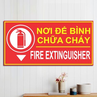 Bảng vị trí nơi để bình chữa cháy kích thước 16x40cm
