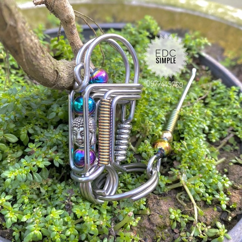 Móc khoá inox 304 thủ công cao cấp sử dụng que hàn 2 ly cứng cáp và sáng bóng