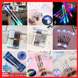 Bút Quay Phát Sáng Đèn Led 2 Đầu Đổi Màu Tự Động, Biểu Tượng 12 Cung Hoàng Đạo Độc, Bút Xoay Giải Trí
