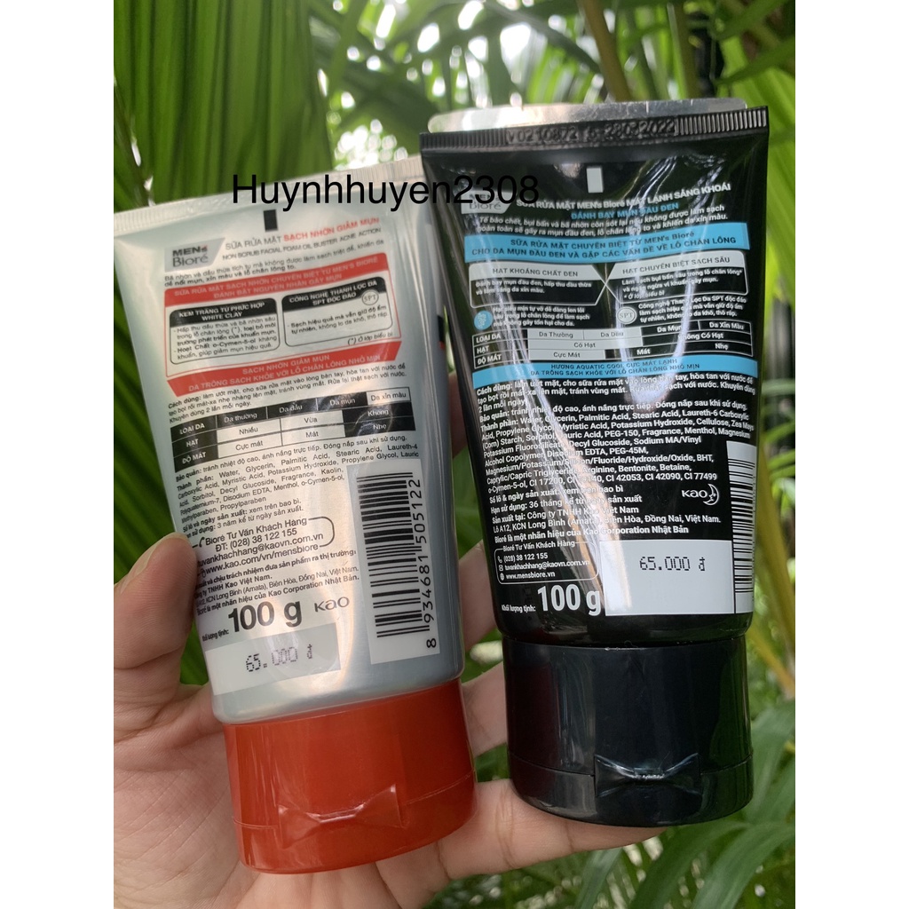 Sữa rửa mặt hằng ngày MENs Bioré_100g.