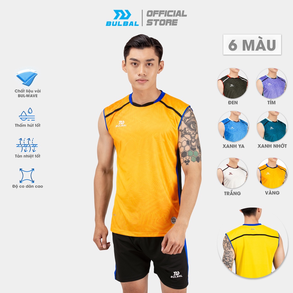 Bộ quần áo bóng chuyền nam Bulbal Asteri cao cấp, chất vải Bul-Wave, Polyester 2D co giãn tốt, thấm hút mồ hôi