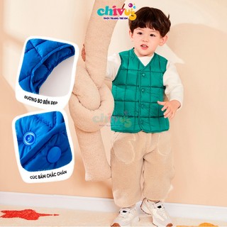 Áo gile cho bé CHIVU'sKID áo phao gile bé trai bé gái hàng quảng châu dày dặn ấm áp cho bé 10-20kg