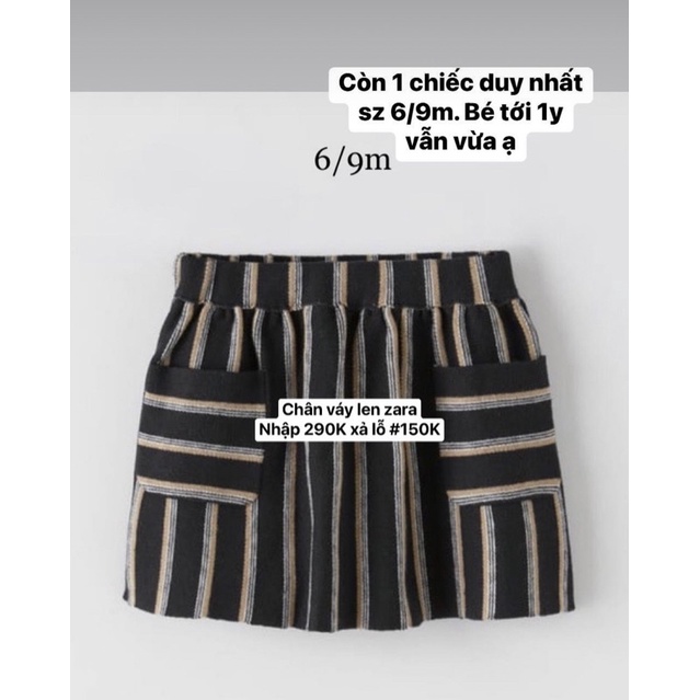 chân váy len zara pass lỗ 150k