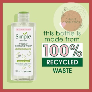 Nước Tẩy Trang Simple Kind To Skin Cleansing Micellar Water 200ml [Date 23-07-2025]