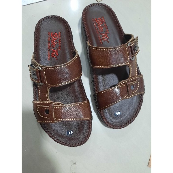 DÉP NAM QUAI NGANG DA BÒ THẬT ĐỨC TRÍ V15