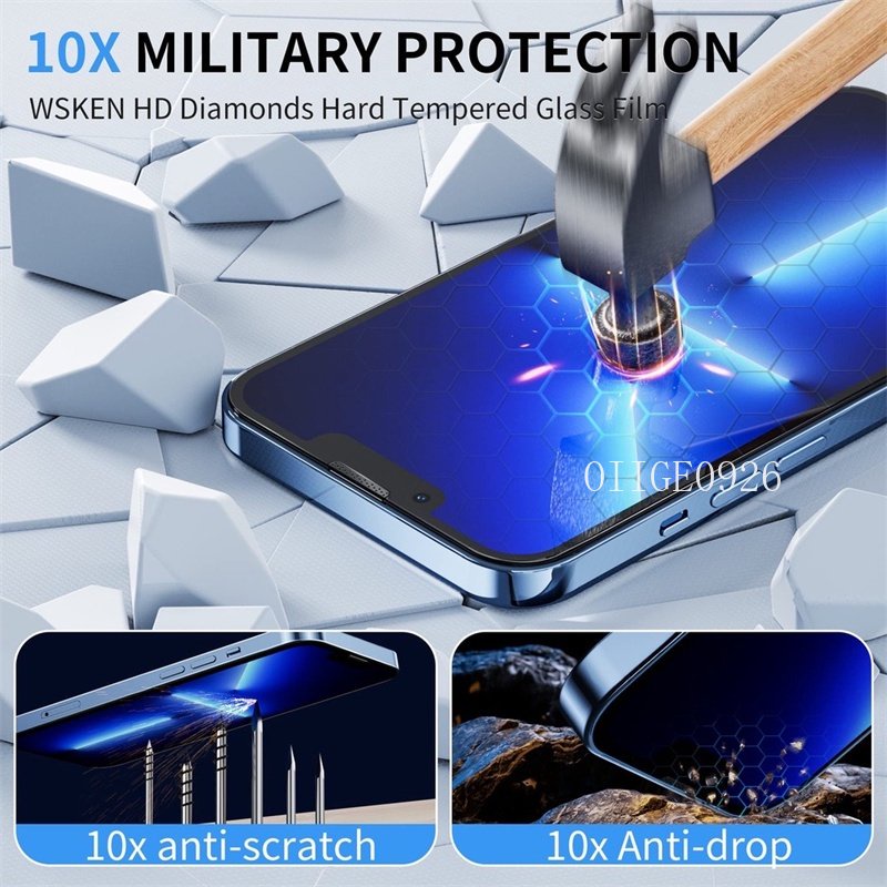 Set 2 Kính Cường Lực HD Bảo Vệ Màn Hình Điện Thoại iphone 14 13 12 11 Pro Max XS XR