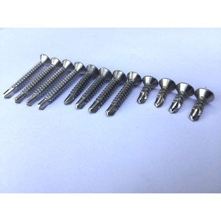 100 Gam Vít tự khoan inox 304 đầu bằng phi 4 các độ dài