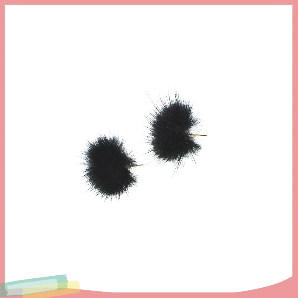 Đôi khuyên tai bóng lông thời trang cho nữ