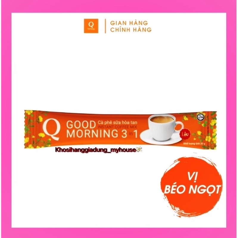 Cà phê hòa tan 3 in 1 Goodmorning cafe sữa uống liền  Trần Quang