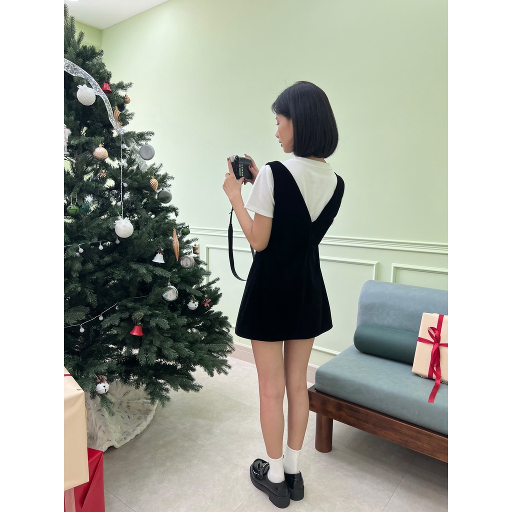 Set đầm nhung form A trẻ trung năng động