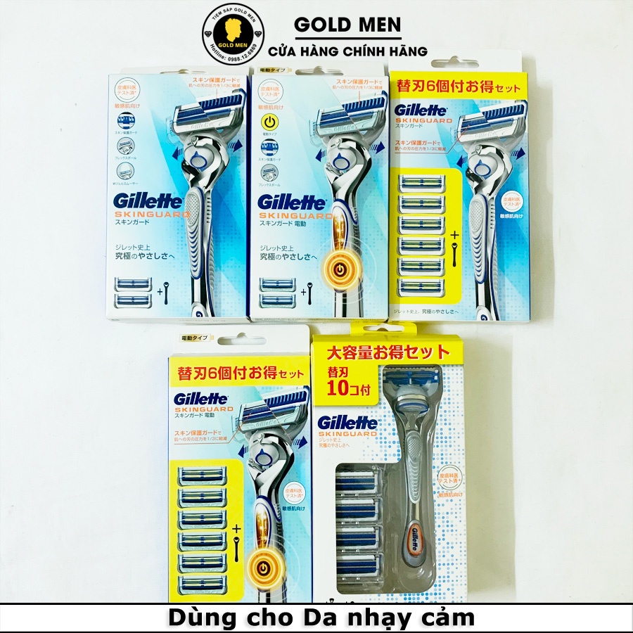 Dao cạo râu Gillette Fusion 5+1 set 10, set 6 Nhật Bản