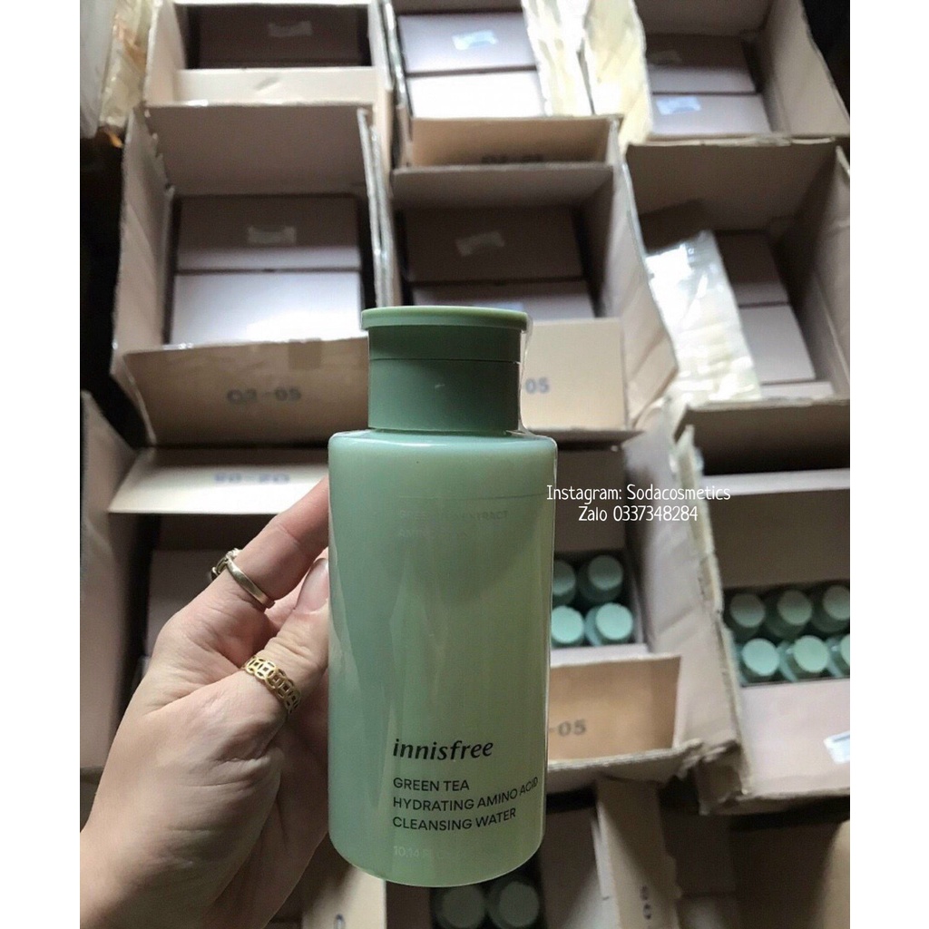 NƯỚC TẨY TRANG TRÀ XANH INNISFREE GREEN TEA CLEANSING WATER MẪU MỚI