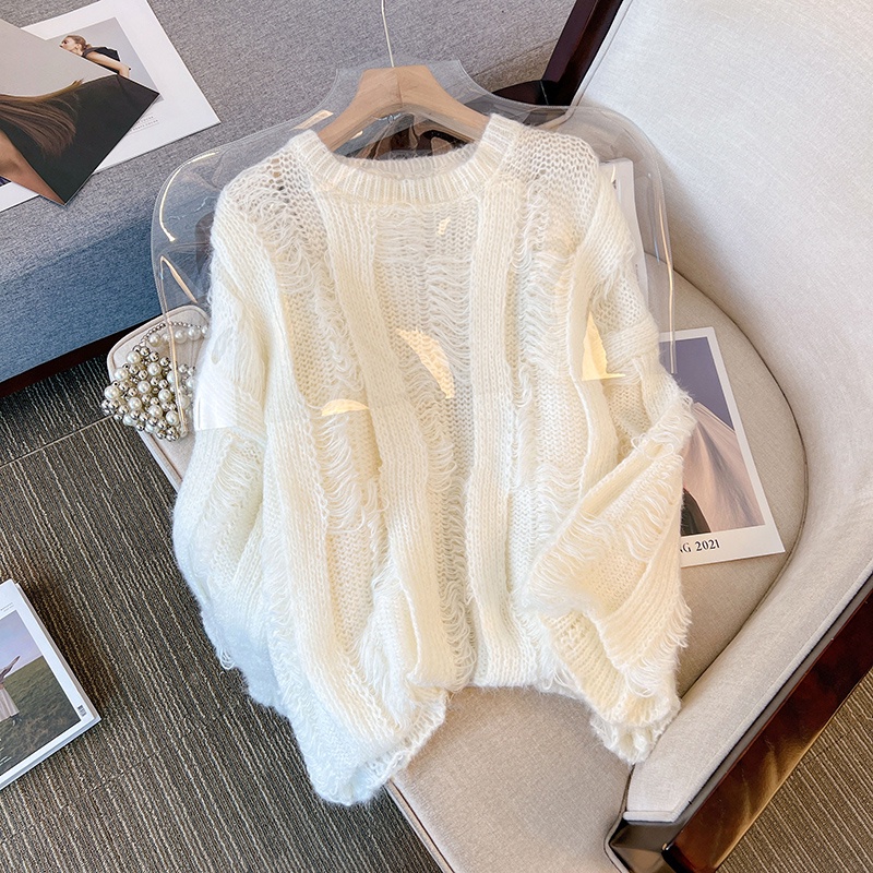 NRVP Áo Sweater Tay Dài Thiết Kế Mới Thời Trang Mùa Đông Theo Phong Cách Hàn Quốc Cho Nữ