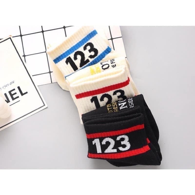 Set 10 vớ tất UNISSEX 123 phong cách thể thao