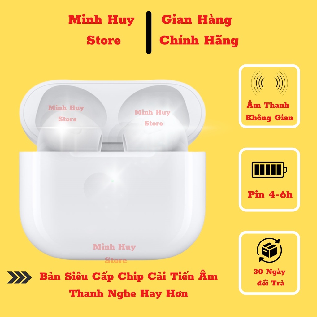 Tai nghe Bluetooth AlP3 Không Dây Full Chức Năng Pin Trâu 4-6h, Định Vị, Đổi Tên, Bass Mạnh, Chính Hãng PKT