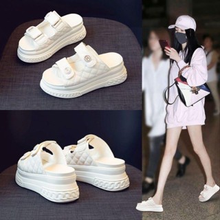 Dép nữ 2 quai ngang dán độn đế 7cm hack dáng siêu nhẹ (chuẩn loại 1)