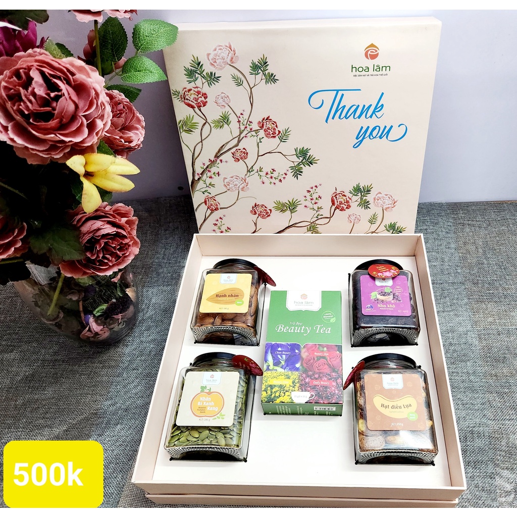 Hộp quà Thank you, hộp quà tri ân, cảm ơn đồng nghiệp bạn bè, người thân 500k